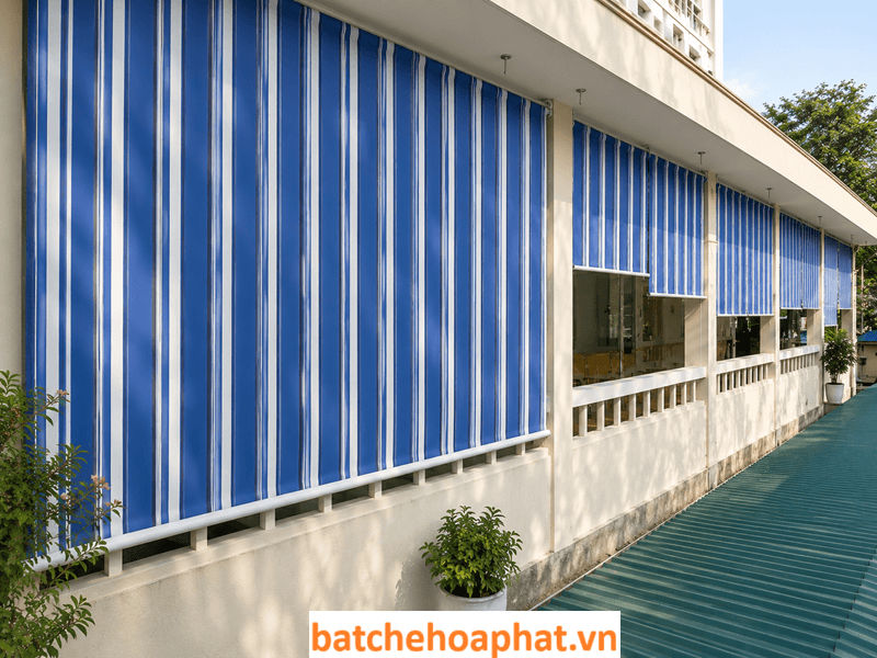Ban công sử dụng bạt tự cuốn